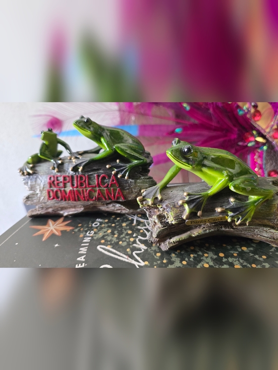 Other - Green Frogs Home Decor from the Dominican Republic - set of 2